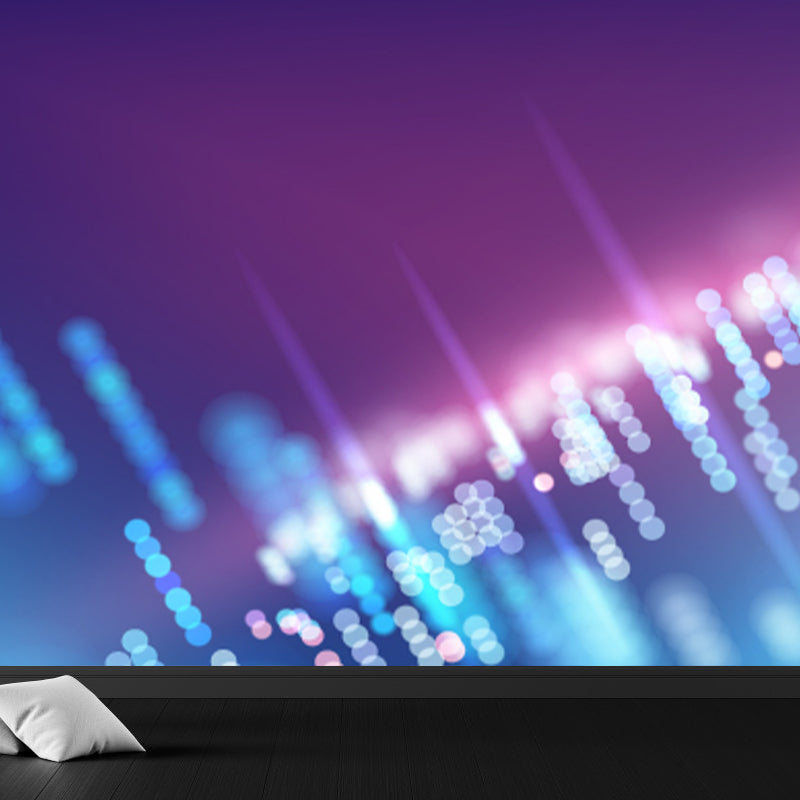 Sci-Fi Abstract Pattern Wall Mural Light Color Decorative Wall Covering for Living Room Purple Clearhalo 'Wall Decor' 'Wall Mural' 1785450