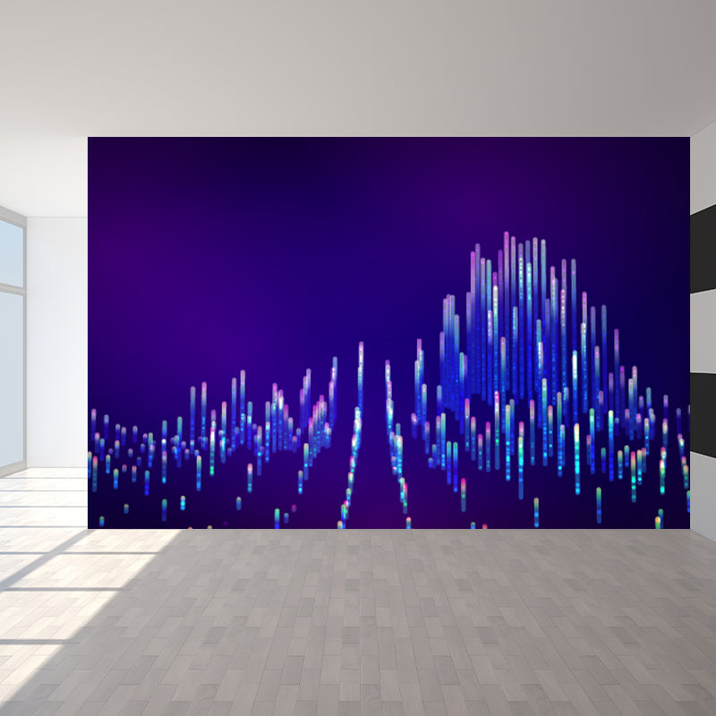 Sci-Fi Abstract Pattern Wall Mural Light Color Decorative Wall Covering for Living Room Dark Purple Clearhalo 'Wall Decor' 'Wall Mural' 1785455