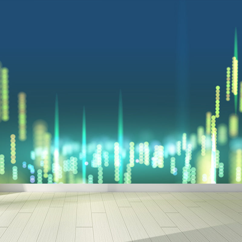 Sci-Fi Abstract Pattern Wall Mural Light Color Decorative Wall Covering for Living Room Green Clearhalo 'Wall Decor' 'Wall Mural' 1785460