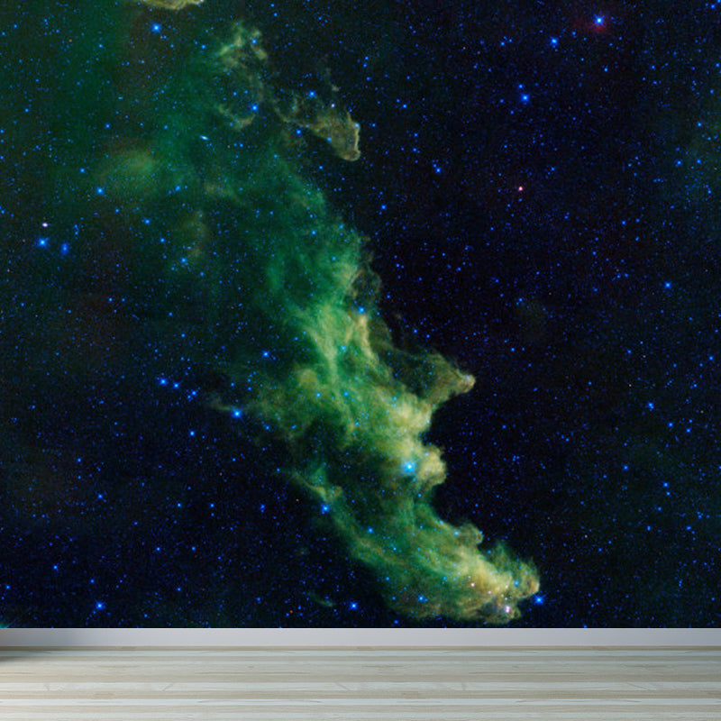 Flying-Cloud Mural Wallpaper for Living Room Sky Scene Wall Covering, Custom Printed Clearhalo 'Wall Decor' 'Wall Mural' 1785553