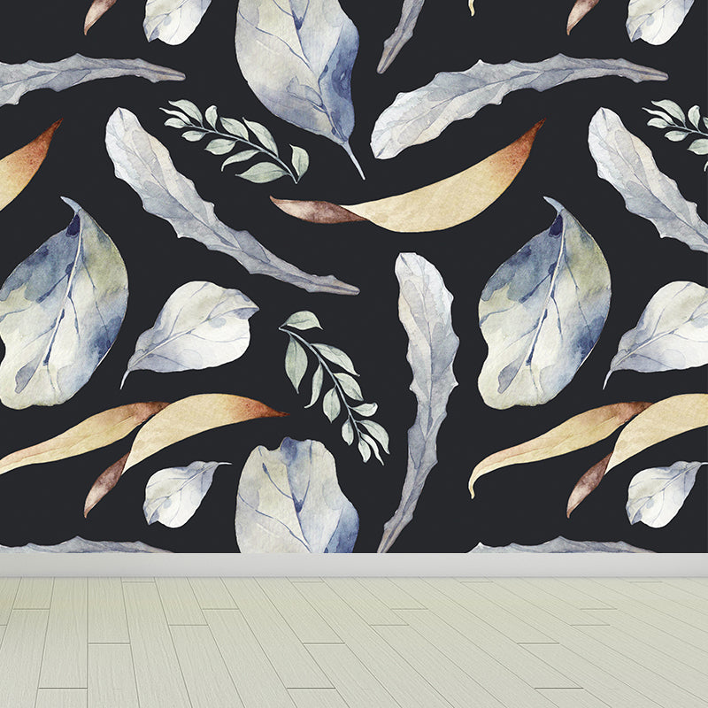 Modern Flower Wall Mural Non-Woven Stain Resistant Soft Color Wall Art for Living Room Clearhalo 'Wall Decor' 'Wall Mural' 1785584