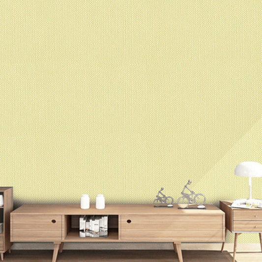 Solid Color Water-Resistant Plaster Self-Adhesive Wallpaper, 64.6 sq ft. Light Yellow Clearhalo 'Modern wall decor' 'Modern' 'Wallpaper' Wall Decor' 1785587