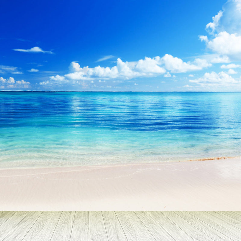 Soft Color Sky Scene Mural Wallpaper Stain-Proofing Modern Bathroom Wall Covering Clearhalo 'Wall Decor' 'Wall Mural' 1785645