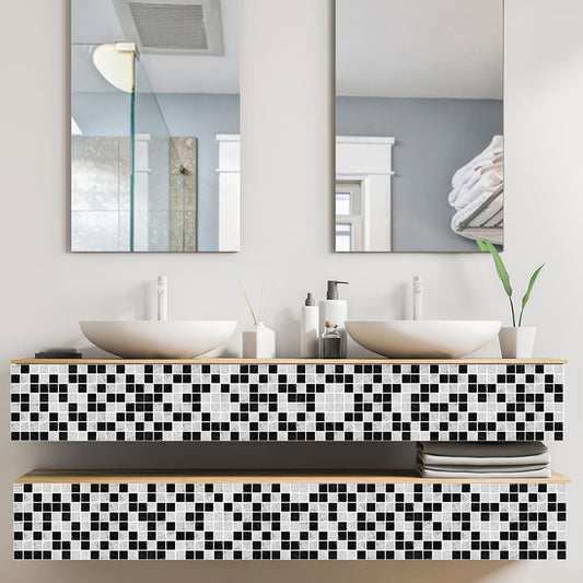 Self-Adhesive Mosaics Tile Wallpaper Panels Bohemian PVC Wall Covering, 4' L x 4" W Clearhalo 'Wall Decor' 'Wallpaper' 1785741