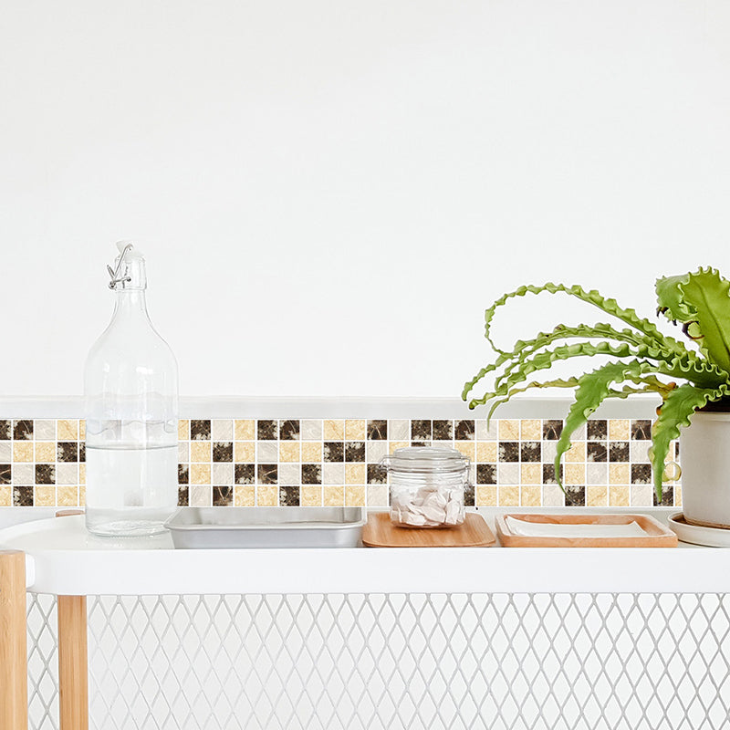 Self-Adhesive Mosaics Tile Wallpaper Panels Bohemian PVC Wall Covering, 4' L x 4" W Clearhalo 'Wall Decor' 'Wallpaper' 1785746