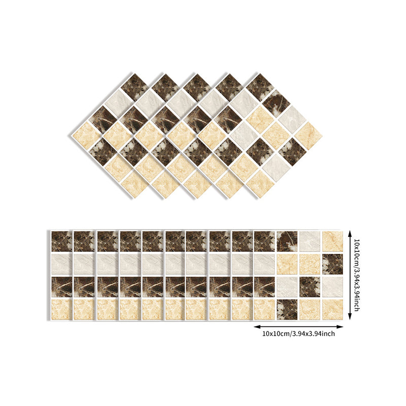 Self-Adhesive Mosaics Tile Wallpaper Panels Bohemian PVC Wall Covering, 4' L x 4" W Clearhalo 'Wall Decor' 'Wallpaper' 1785749