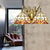 Brass Dome Wall Mount Light Baroque 2 Heads Beige Glass Sconce Light with Mermaid Decoration Beige Clearhalo 'Industrial' 'Middle century wall lights' 'Tiffany wall lights' 'Tiffany' 'Wall Lamps & Sconces' 'Wall Lights' Lighting' 178588
