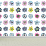 Colorful Flowers Mural Wallpaper Abstract Modern Moisture Resistant Wall Art for Room Clearhalo 'Wall Decor' 'Wall Mural' 1785894
