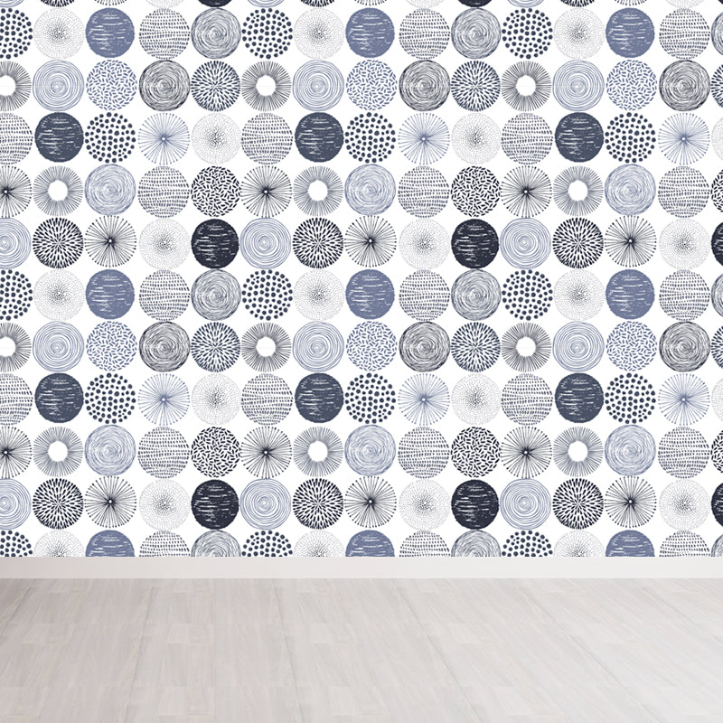 Large Floral Circles Wallpaper Mural Water Resistant Modern Style Bedroom Wall Decor Clearhalo 'Wall Decor' 'Wall Mural' 1785904