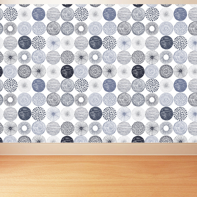 Large Floral Circles Wallpaper Mural Water Resistant Modern Style Bedroom Wall Decor Clearhalo 'Wall Decor' 'Wall Mural' 1785905