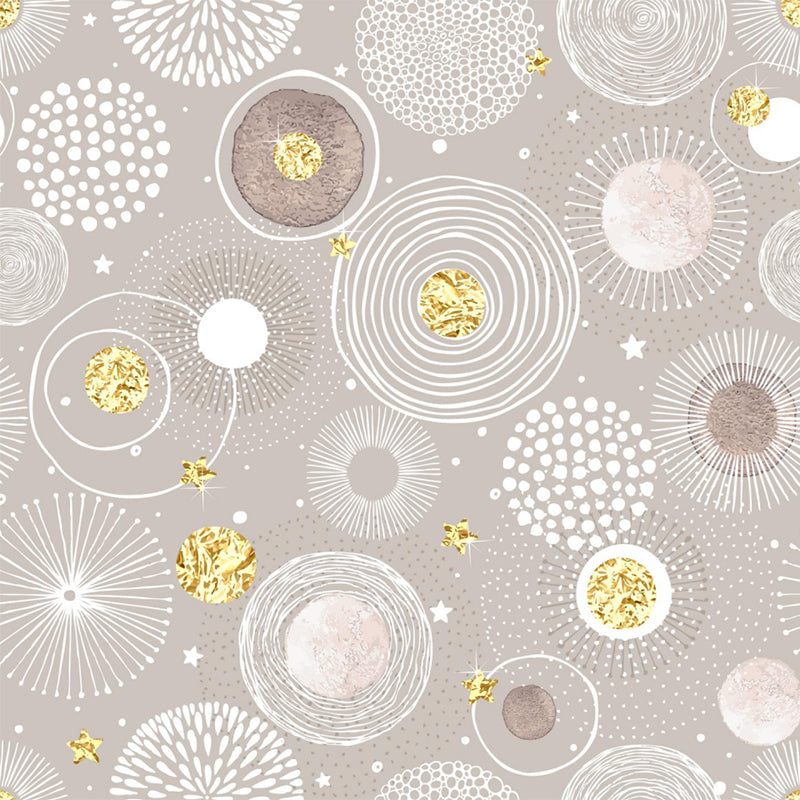 Large Floral Circles Wallpaper Mural Water Resistant Modern Style Bedroom Wall Decor Clearhalo 'Wall Decor' 'Wall Mural' 1785921