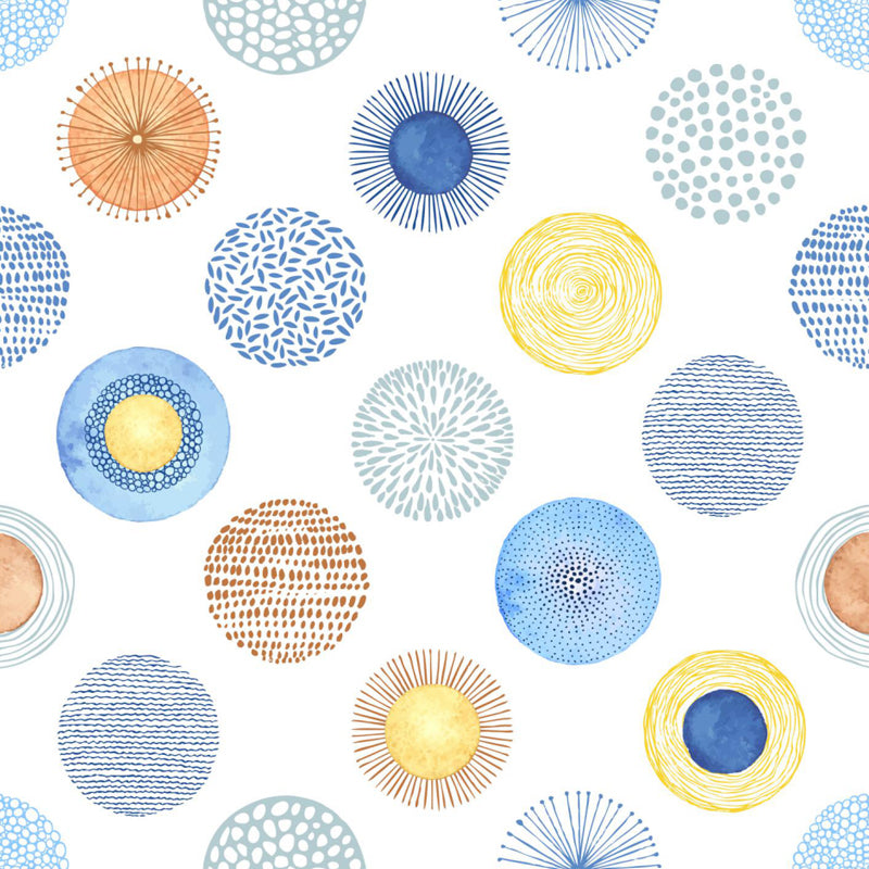 Large Floral Circles Wallpaper Mural Water Resistant Modern Style Bedroom Wall Decor Clearhalo 'Wall Decor' 'Wall Mural' 1785926