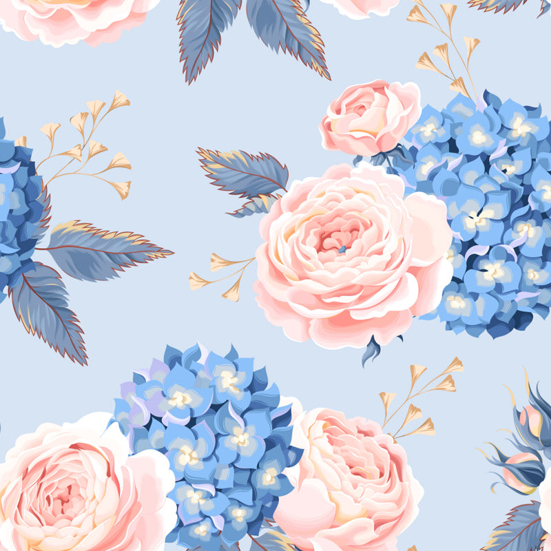 Whole Rose Wall Covering Mural Living Room Flowers Wall Art in Soft Color for Decor Clearhalo 'Wall Decor' 'Wall Mural' 1786046