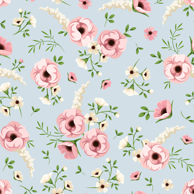 Modern Floral Pattern Mural Wallpaper for Bedroom Personalized Wall Decor in Soft Color Clearhalo 'Wall Decor' 'Wall Mural' 1786091