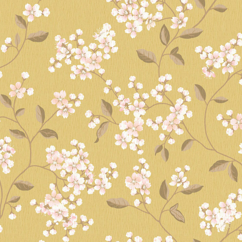 Light Color Flowers Wall Mural Decal Moisture Resistant Modern Girls Bedroom Wal Art Clearhalo 'Wall Decor' 'Wall Mural' 1786131