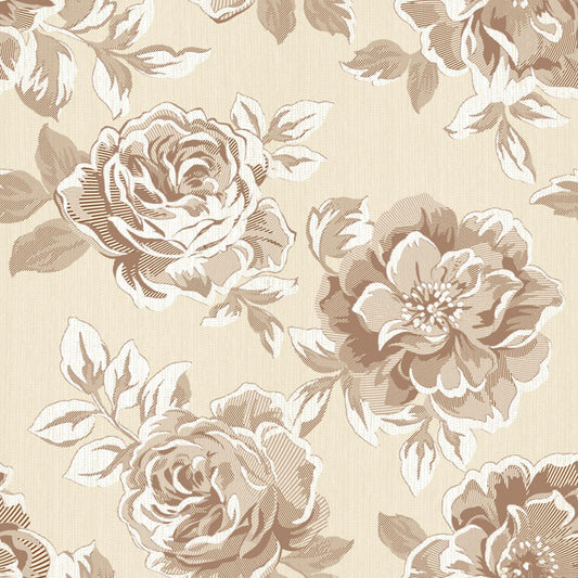 Light Color Flowers Wall Mural Decal Moisture Resistant Modern Girls Bedroom Wal Art Clearhalo 'Wall Decor' 'Wall Mural' 1786146