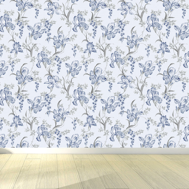 Non-Woven Stain Resistant Mural Modernist Flower Pattern Wall Decor for Living Room Clearhalo 'Wall Decor' 'Wall Mural' 1786160