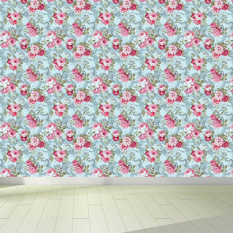 Non-Woven Stain Resistant Mural Modernist Flower Pattern Wall Decor for Living Room Clearhalo 'Wall Decor' 'Wall Mural' 1786164