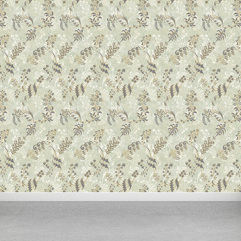 Non-Woven Stain Resistant Mural Modernist Flower Pattern Wall Decor for Living Room Clearhalo 'Wall Decor' 'Wall Mural' 1786169