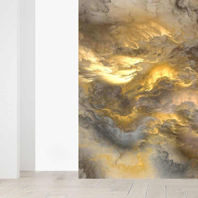 Huge Sky View Mural for Bathroom Natural Landscape Wall Art in Light Color, Stain Resistant Clearhalo 'Wall Decor' 'Wall Mural' 1786440