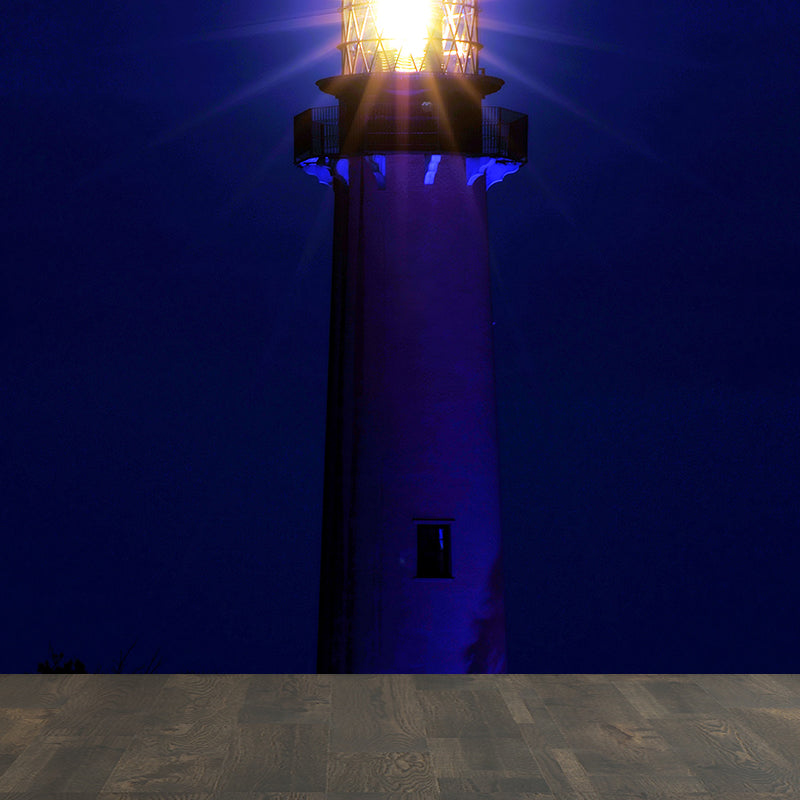 Photography Style Lighthouse Wall Mural Giant Wall Decor for Dining Room, Personalize Clearhalo 'Wall Decor' 'Wall Mural' 1786459