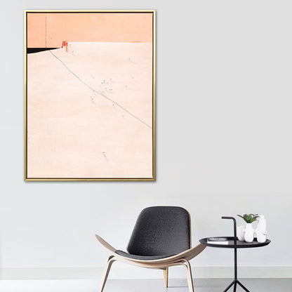 Abstract Scenery Drawing Canvas Art Nordic Textured Wall Decor in Soft Color for Room Pink Clearhalo 'Arts' 'Canvas Art' 1786491