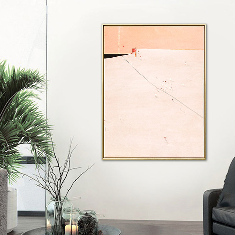 Abstract Scenery Drawing Canvas Art Nordic Textured Wall Decor in Soft Color for Room Clearhalo 'Arts' 'Canvas Art' 1786493