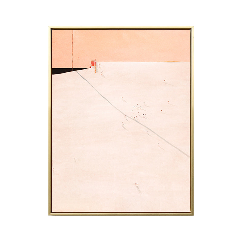 Abstract Scenery Drawing Canvas Art Nordic Textured Wall Decor in Soft Color for Room Clearhalo 'Arts' 'Canvas Art' 1786494