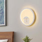 Circular Bedside Surface Wall Sconce Acrylic LED Cartoon Wall Lighting with Umbrella/Cloud/Bird Design in White Clearhalo 'Wall Lamps & Sconces' 'Wall Lights' Lighting' 1786552