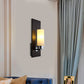 Chrome/Black Cylinder Sconce Lamp Traditional 1 Head Living Room Wall Mounted Light Fixture with Rectangular Backplate Clearhalo 'Wall Lamps & Sconces' 'Wall Lights' Lighting' 1787251
