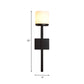 Ivory Glass Cup Wall Sconce Light Vintage Single Dining Room Wall Mounted Fixture with Black Long Arm Clearhalo 'Wall Lamps & Sconces' 'Wall Lights' Lighting' 1787365