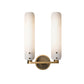 Milk Glass Curved Wall Sconce Colonialism 1/2-Light Bedroom Wall Mounted Light Fixture in Gold Clearhalo 'Wall Lamps & Sconces' 'Wall Lights' Lighting' 1787521