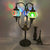 3/5-Head Cut Glass Night Light Moroccan White-Green-Yellow Elliptical Living Room Nightstand Lighting 3.0 White-Green-Yellow Clearhalo 'Lamps' 'Table Lamps' Lighting' 1787746
