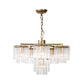 Crystal Circular Chandelier Pendant Light Rustic 6/7/10 Lights Bedroom Ceiling Lamp in Gold Clearhalo 'Ceiling Lights' 'Chandeliers' Lighting' options 1787799