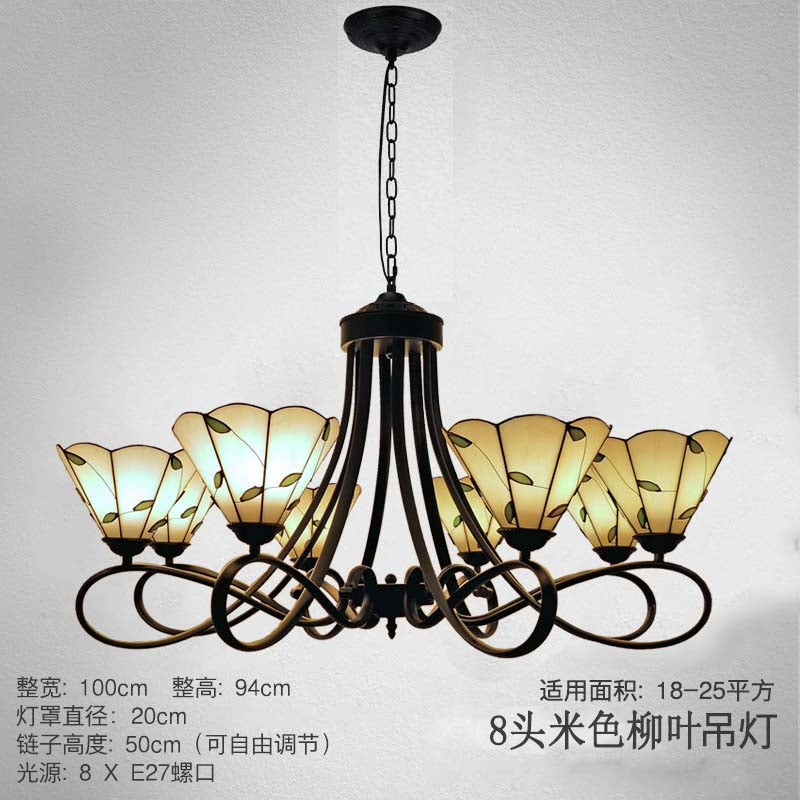3/5 Lights Scalloped/Cone Hanging Chandelier Baroque White/Yellow/Beige Glass Suspension Lighting for Living Room with Curved Arm 8 Beige Clearhalo 'Ceiling Lights' 'Chandeliers' 'Close To Ceiling Lights' 'Glass shade' 'Glass' 'Industrial' 'Middle Century Chandeliers' 'Tiffany Chandeliers' 'Tiffany close to ceiling' 'Tiffany' Lighting' 1787831