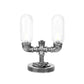 Industrial Capsule Shade Table Light 1/2 Bulbs Amber/Clear Glass LED Nightstand Lamp with/without Water Tap Deco for Living Room Clearhalo 'Lamps' 'Table Lamps' Lighting' 1788004