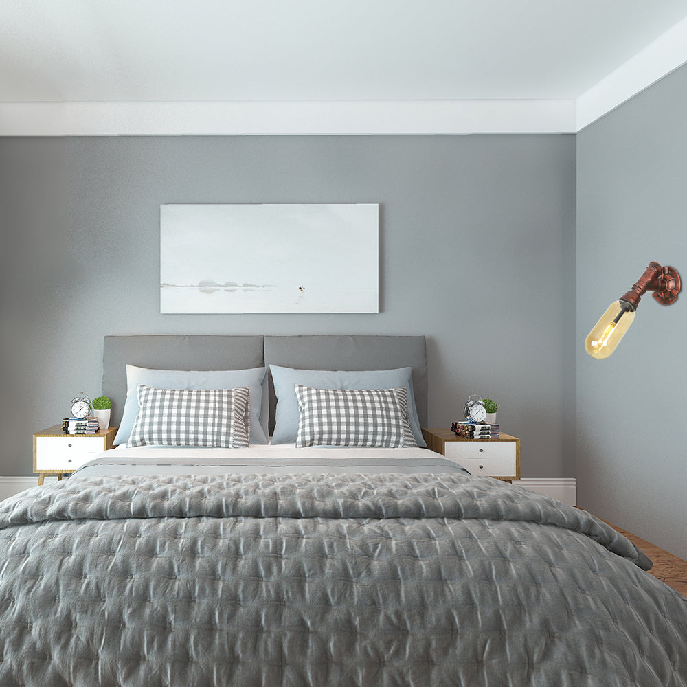 Weathered Copper 1 Bulb Sconce Lamp Vintage Amber Glass Capsule LED Wall Mount Light Fixture Clearhalo 'Art deco wall lights' 'Cast Iron' 'Glass' 'Industrial wall lights' 'Industrial' 'Middle century wall lights' 'Modern' 'Rustic wall lights' 'Tiffany' 'Traditional wall lights' 'Wall Lamps & Sconces' 'Wall Lights' Lighting' 1788175