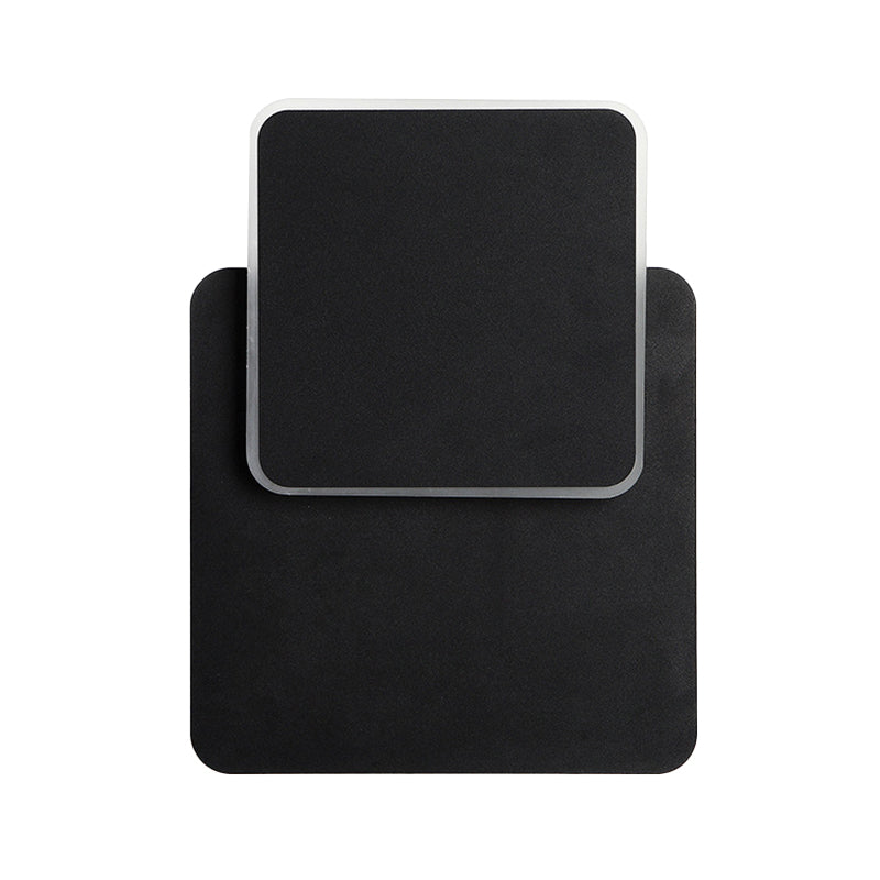 Nordic Squared Moveable Wall Lamp Iron Living Room LED Flush Mount Wall Sconce in Black/White with Acrylic Shade, Warm/White Light Clearhalo 'Cast Iron' 'Glass' 'Industrial' 'Modern wall lights' 'Modern' 'Tiffany' 'Traditional wall lights' 'Wall Lamps & Sconces' 'Wall Lights' Lighting' 1788431