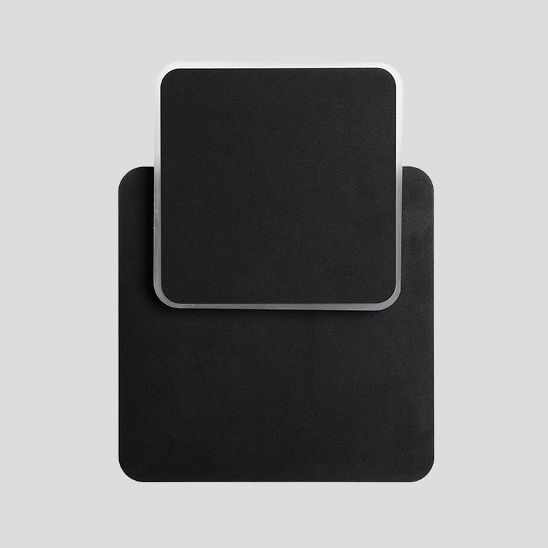 Nordic Squared Moveable Wall Lamp Iron Living Room LED Flush Mount Wall Sconce in Black/White with Acrylic Shade, Warm/White Light Clearhalo 'Cast Iron' 'Glass' 'Industrial' 'Modern wall lights' 'Modern' 'Tiffany' 'Traditional wall lights' 'Wall Lamps & Sconces' 'Wall Lights' Lighting' 1788432