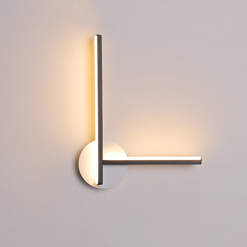 Acrylic Cross Wall Lighting Ideas Minimalism Black/White LED Sconce Lamp in Warm/White Light for Bedside Clearhalo 'Cast Iron' 'Glass' 'Industrial' 'Modern wall lights' 'Modern' 'Tiffany' 'Traditional wall lights' 'Wall Lamps & Sconces' 'Wall Lights' Lighting' 1788485