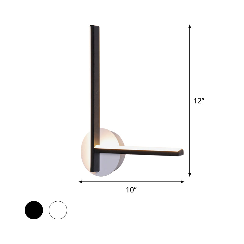 Acrylic Cross Wall Lighting Ideas Minimalism Black/White LED Sconce Lamp in Warm/White Light for Bedside Clearhalo 'Cast Iron' 'Glass' 'Industrial' 'Modern wall lights' 'Modern' 'Tiffany' 'Traditional wall lights' 'Wall Lamps & Sconces' 'Wall Lights' Lighting' 1788486