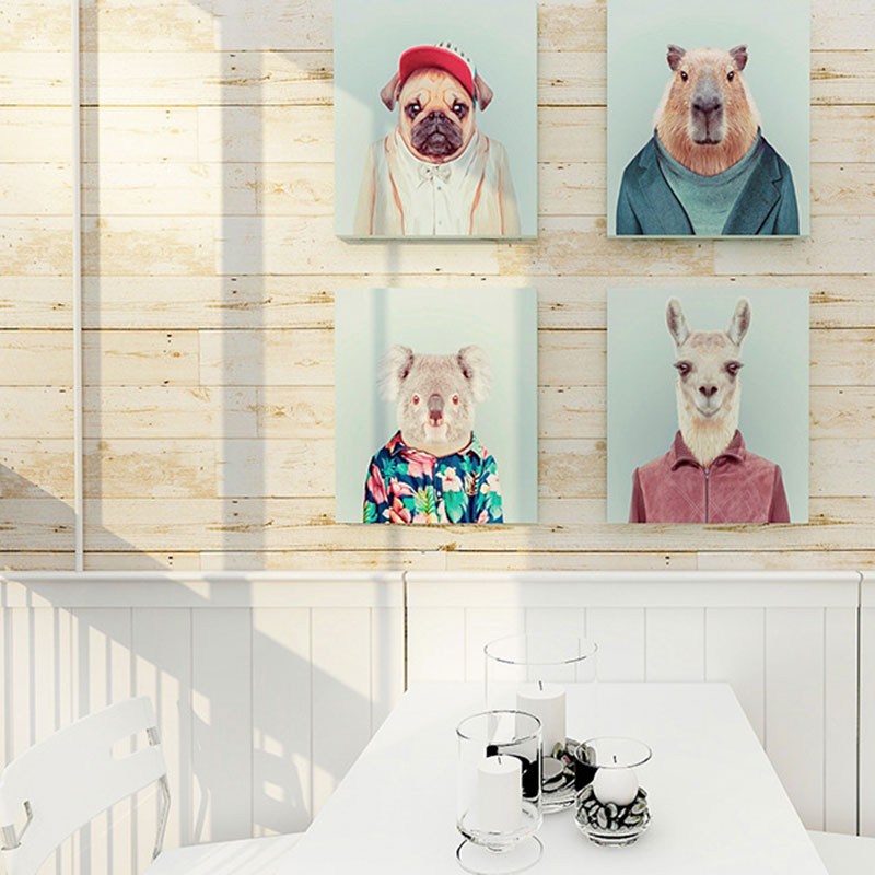 Faux Wood Wall Covering Soft Color Non-Woven Fabric Wallpaper for Accent Wall, 58.1 sq ft. Clearhalo 'Country wall decor' 'Rustic' 'Wallpaper' Wall Decor' 1788649