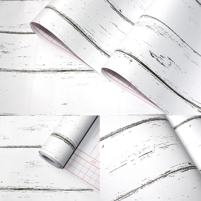 Faux Wood Wall Covering Soft Color Non-Woven Fabric Wallpaper for Accent Wall, 58.1 sq ft. Clearhalo 'Country wall decor' 'Rustic' 'Wallpaper' Wall Decor' 1788654