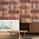 Neutral Color Wooden Surface Wallpaper Stain-Resistant Wall Covering for Fireplace Decor, Self-Adhesive Clearhalo 'Country wall decor' 'Rustic' 'Wallpaper' Wall Decor' 1788679