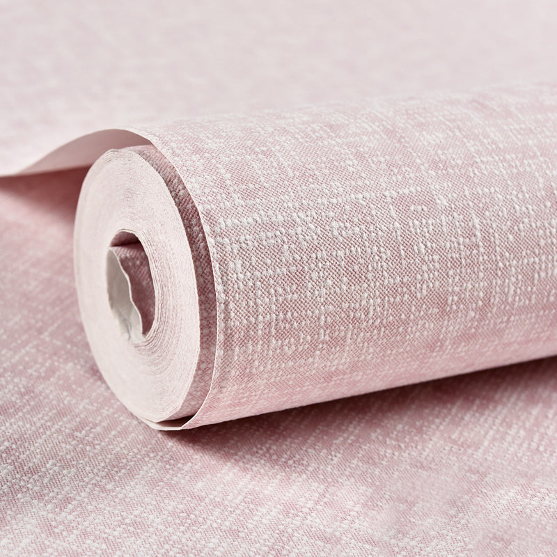 20.5" x 33' Romantic and Soft Moisture-Resistant Non-Pasted Wallpaper in Warm Color Light Pink Clearhalo 'Modern wall decor' 'Modern' 'Wallpaper' Wall Decor' 1788707
