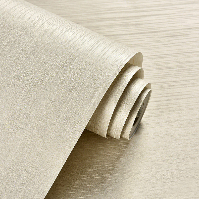 Bedroom and Guest Room Wallpaper with Beige Mottled Line and Stripe, 33'L x 20.5"W, Non-Pasted Light Yellow Clearhalo 'Modern wall decor' 'Modern' 'Wallpaper' Wall Decor' 1788721