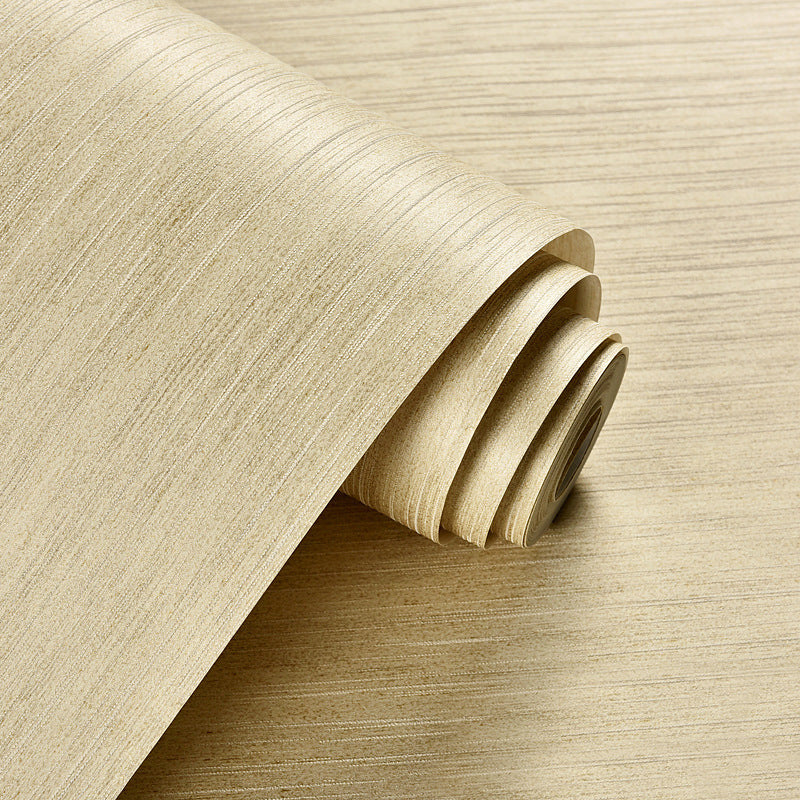 Bedroom and Guest Room Wallpaper with Beige Mottled Line and Stripe, 33'L x 20.5"W, Non-Pasted Light Khaki Clearhalo 'Modern wall decor' 'Modern' 'Wallpaper' Wall Decor' 1788723