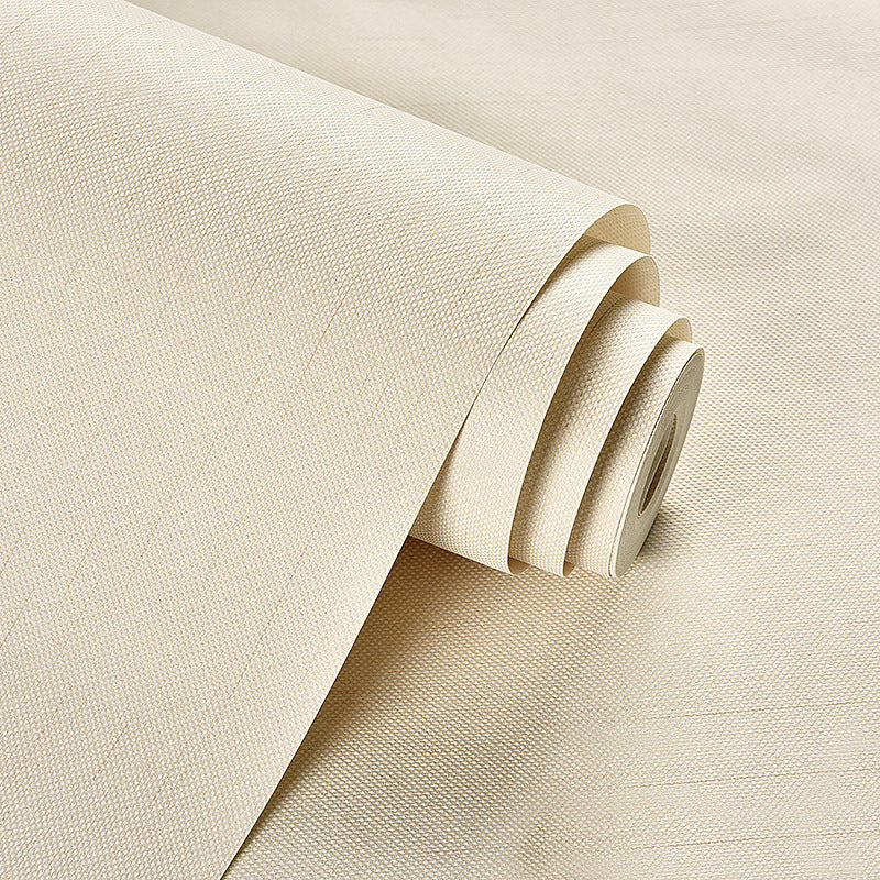 Non-Pasted 20.5"W x 33'L Pure and Fresh Crossed Line and Stripe Wallpaper for Dining Room and Coffee Room Light Khaki Clearhalo 'Modern wall decor' 'Modern' 'Wallpaper' Wall Decor' 1788727