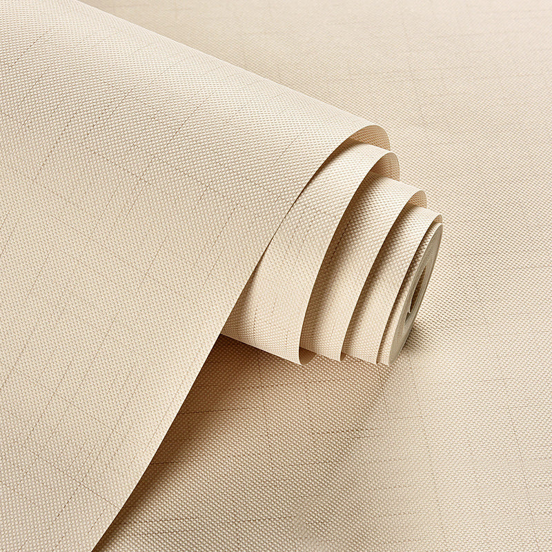 Non-Pasted 20.5"W x 33'L Pure and Fresh Crossed Line and Stripe Wallpaper for Dining Room and Coffee Room Beige Clearhalo 'Modern wall decor' 'Modern' 'Wallpaper' Wall Decor' 1788728