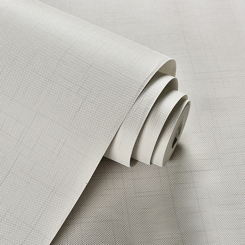 Non-Pasted 20.5"W x 33'L Pure and Fresh Crossed Line and Stripe Wallpaper for Dining Room and Coffee Room Light Gray Clearhalo 'Modern wall decor' 'Modern' 'Wallpaper' Wall Decor' 1788729